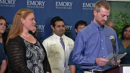 Dr Kent Brantly at a Press conference