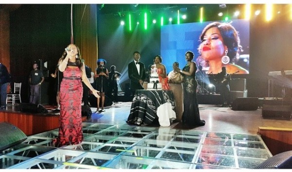 Nikki Laoye singing "Happy Birthday"